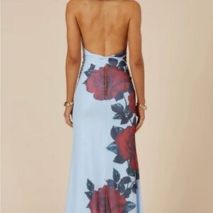Chic Backless Floral Maxi Dress